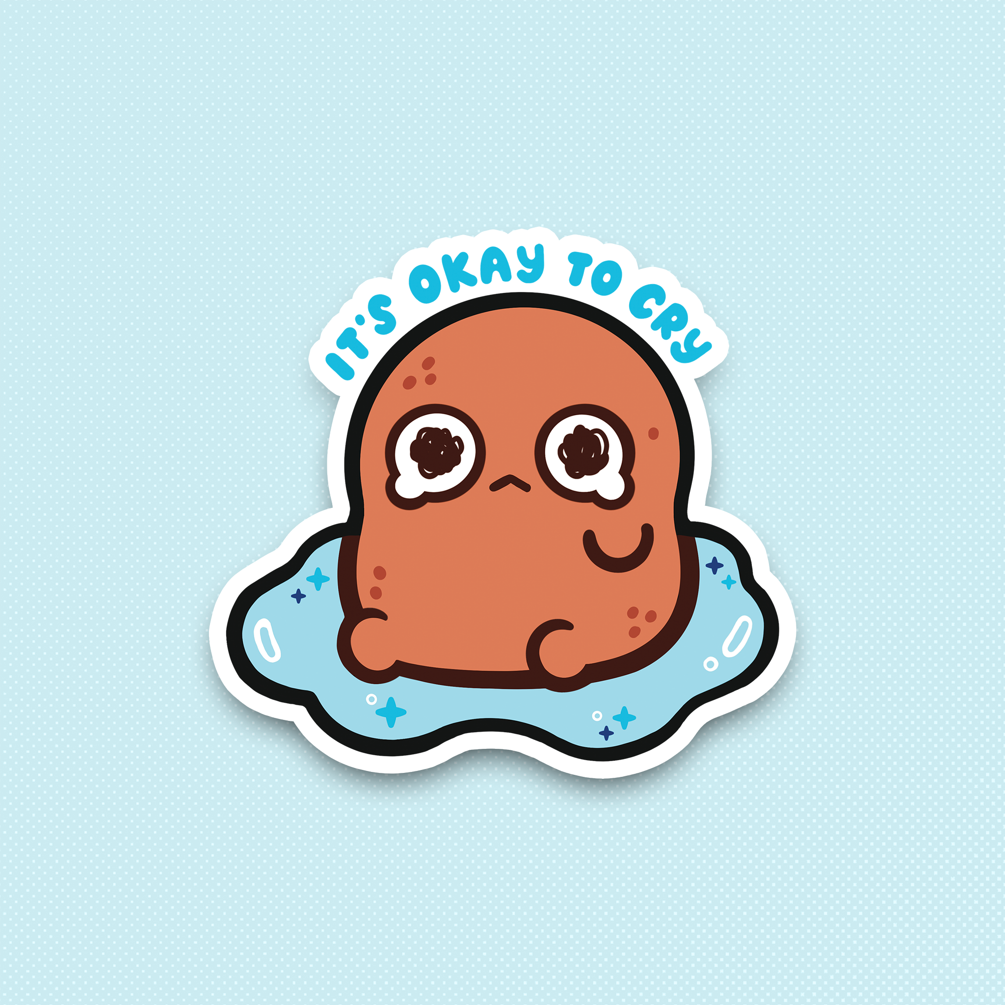 It's Okay to Cry Vinyl Sticker – Overslept Studios