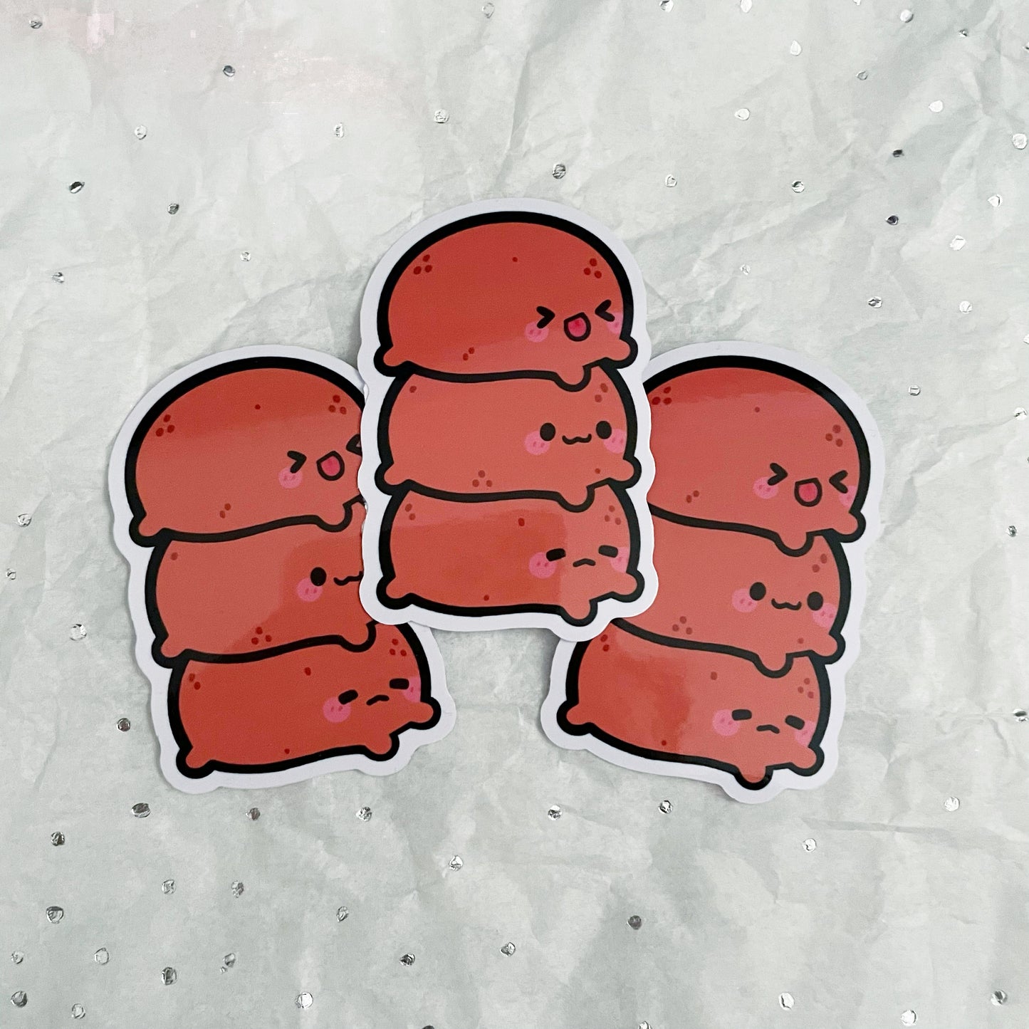 Stacked Tatos Vinyl Sticker